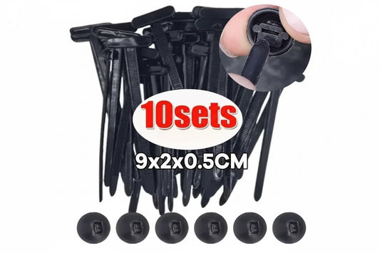 Universal Nylon Cable Tie Buckle Auto Fastener Screw Replacement Clip Car Fender Trunk Engine Guard Panel Wire Management Secure