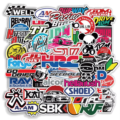 10/20/50/100Pcs Cool JDM Stickers Auto Car Modify Motorcycle Scooter Bike Skateboard Laptop Graffiti Vinyl Decals Sticker Bomb
