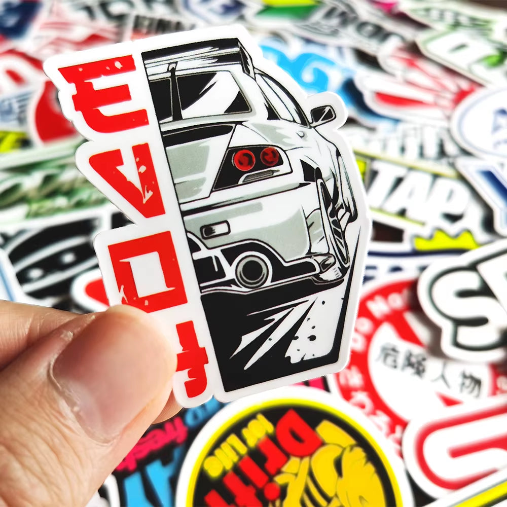 10/20/50/100Pcs Cool JDM Stickers Auto Car Modify Motorcycle Scooter Bike Skateboard Laptop Graffiti Vinyl Decals Sticker Bomb