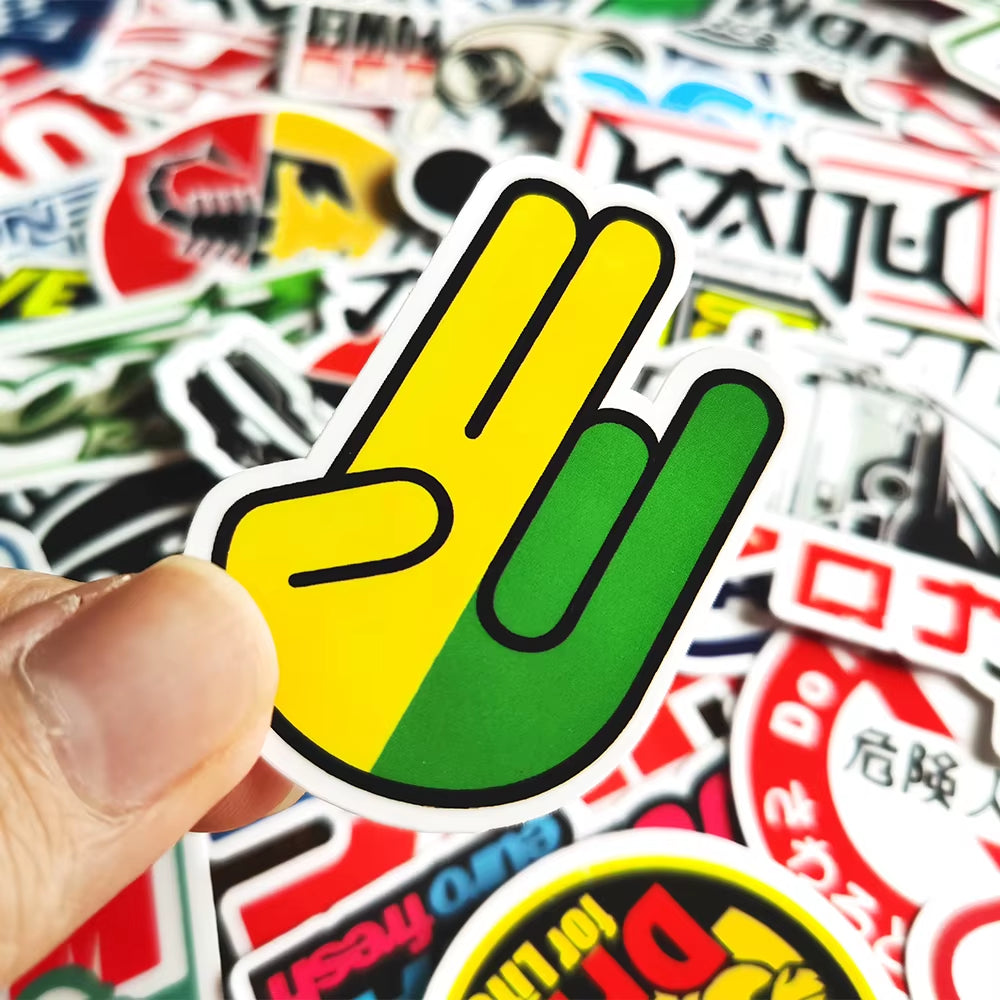 10/20/50/100Pcs Cool JDM Stickers Auto Car Modify Motorcycle Scooter Bike Skateboard Laptop Graffiti Vinyl Decals Sticker Bomb